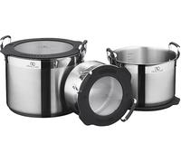 INFINITY CHEFS Batteria da cucina multifunzione in acciaio, salvaspazio, 28-24-20cm linea Ratio