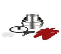 Lagostina Ingenio Inox, Set padelle, Acciaio, Manico rimovibile, Induzione e gas