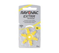 BATTERIA PER APPARECCHIO ACUSTICO RAYOVAC 10x 6 pezziBatteria Rayova, Batteria a bottone, 90 mAh, 1.4 V, Universale