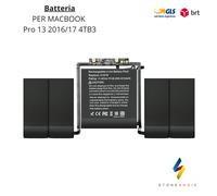 Batteria per Apple Macbook Pro 13" 2016 2017 touch bar capacità originale A1819