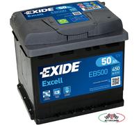 BATTERIA PER AUTO 50 AH POSITIVO A DX 450A EXIDE EXCELL ORIGINALE EB500