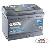 BATTERIA PER AUTO EXIDE PREMIUM CARBON BOOST EA770 77Ah SPUNTO 760EN A 12V +DX