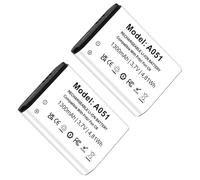 Batteria per AVM Fritz!Fon C6 Telekom A051 1300 mAh agli ioni di litio compatibile con Fon C6 (2 pezzi)