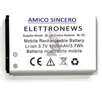 Batteria per Brondi Amico Sincero, capacità 1000mAh, prestazioni pari all'originale, batteria compatibile con il modello Amico Sincero BL-5C