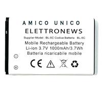 Batteria per Brondi Amico Unico, capacità 1000mAh, prestazioni pari all'originale, batteria compatibile per Brondi amico unico BL-5C