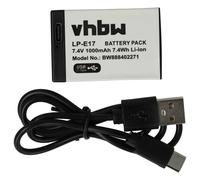 Batteria per Canon EOS 750D 8000D 850D 800D 200D 250D 760D 77D 1000mAh 7,4V