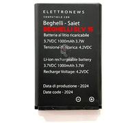 Batteria per cellulare Beghelli Salvalavita SLV15 Batteria Compatibile per Cellulare Salva la vita SLV15, 1000mAh, 3,7V BL-5C Nera capacità e prestazioni pari all'orignale, nuova e Garantita.