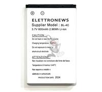 Batteria per cellulare Brondi Amico Grande 2 LCD, capacità e prestazioni pari all'originale, 800 mAh, codice BL-4C, Nuova.