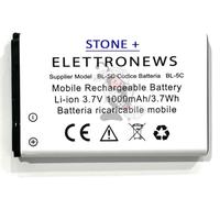 Batteria per cellulare Brondi Stone +, BL-5C, 1000 mAh, capacità e prestazioni pari all'originale.