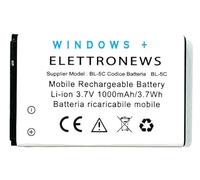 Batteria per cellulare Brondi Window +, capacità 1000mAh, caratteristiche e prestazioni pari all'originale, Brondi Windows Plus BL-5C