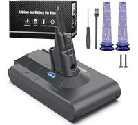 Batteria per Dyson V8, Keenstone Batteria di Ricambio per Dyson V8 Absolute Fluffy Animal SV10 Motorhead Slim Fluffy Total Clean Extra con 2 Filtri