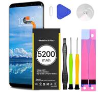 Batteria per Galaxy S8 Plus, 5200 mAh, batteria ai polimeri di litio ad alta capacità, ricambio per Samsung Galaxy S8 Plus G955 G955V G955A G955T G955P G955F con kit di attrezzi di riparazione