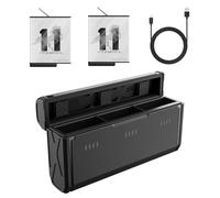 Batteria per Go pro 12/11/10/9, 2 x Hero Batterie 1720 mah e Gopro Caricatore Veloce con 2 Schede TF per Hero 12 11 10 9 (2 batterie e custodia di ricarica)