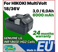 HiKOKI Multi Volt Akku 2x BSL36A18X (18V 5.0 Ah / 36V 2.5 Ah Akku, Li-Ion, 4-Stufen-LED Ladestandskontrolle)