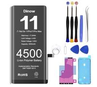 Batteria per iPhone 11, 4500 mAh, batteria di ricambio agli ioni di litio ad alta capacità, batteria interna per iPhone 11 per modello A2111, A2221, A2223 con kit di strumenti di ricambio
