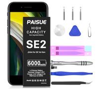 Batteria per iPhone SE 2020, aggiornata 6000mAh ad alta capacità Nuova 0 Cicli Batteria di ricambio per iPhone SE 2020 2nd Gen A2275 A2296 A2298 con kit di attrezzi di riparazione