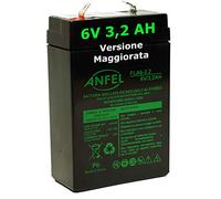 BATTERIA PER Lampada Emergenza 1499 Beghelli 11W BATTERIA 6 VOLT 3.2AH