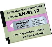 Batteria per Nikon Coolpix S640, 3,7V, Li-Ion