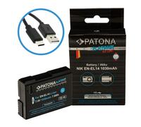 PATONA Platinum EN-EL14 EN-EL14a USB Batteria 1030 mAh con ingresso diretto USB-C (1400)