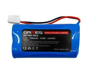Batteria per Notleuchte Marchio Gares 1,5Ah 6,4V