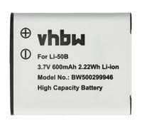 Batteria per Pentax Optio WG-4 WG-8 WG-90 600mAh 3,7V