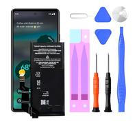 Batteria per Pixel 6A, 4410 mAh, batteria di ricambio per Google Pixel 6A, modelli GX7AS, GB62Z, G1AZG, GB17L, con kit di riparazione incluso