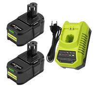 Batteria per Ryobi 18V 5.5Ah Exemoro batteria di ricambio e BCL14181H 9.6V 18V