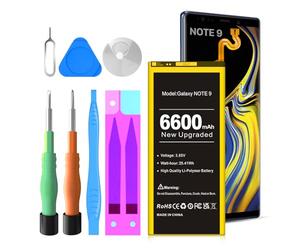 Batteria per Samsung Galaxy Note 9, 6600 mAh, batteria di ricambio agli ioni di litio per Note 9 N960F EB-BN965ABU con strumento di riparazione professionale