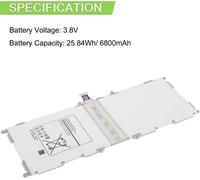 BATTERIA PER SAMSUNG GALAXY TAB 4 10.1"SM-T535 TABLET SM-T530 QUALITA ORIGINALE