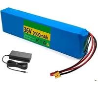 Batteria per Scooter Elettrico da 36V 9Ah, Batteria al Litio per Bicicletta Elettrica, con Caricabatterie, XT60+DC