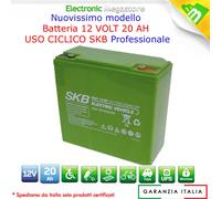 BATTERIA per USO CICLICO e TRAZIONE AL GEL UCG20-12 20A 12V dimensioni come 18AH