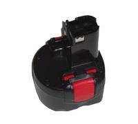 Batteria per utensili, Ni-MH 3000 mAh, 9,6 V, nero/rosso compatibile con Bosch 2 607 335 461, 2 607 335 469, 2 607 335 539, 2 607 335 373 ecc.