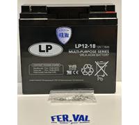BATTERIA PER VARI MODELLI AGM LP12-18 18 AH 12V POLO POSITIVO DESTRO R106188