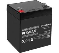Batteria Phasak PHB 1205 12V 5Ah Piombo Acido Sigillata Compatta
