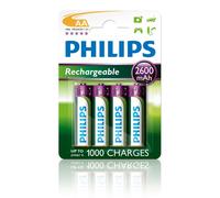 Batteria Philips Multi Life NiMH AA Mignon 2600 mAh, confezione da 4 NEW