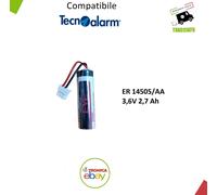 BATTERIA PILA LITIO EVE ER14505 LS14500 3,6V 2,6Ah CONNETTORE TECNOALARM
