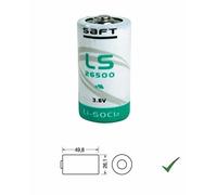 Batteria pila SAFT al litio LS26500 3,6V 7.7Ah C Mezza Torcia Antifurto Allarme