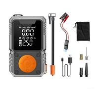 Batteria portatile per auto, con compressore d'aria da 150 psi, batteria esterna da 7200 mAh, per veicoli da 12 V, pompa di gonfiaggio pneumatici con display LCD (4 x 1500 mAh)