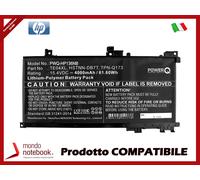 Batteria PowerQ per HP 905277-855 4000 mAh 15.4V P/N 15-AX033TX Nero