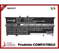 Batteria PowerQ per Sony SVF14N 3150 mAh 15.0V P/N VGP-BPS40 Nero