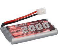 Batteria RC 9,6V 2000mAh AA Mignon L4x2 XCell Ni-MH Racing Pack Per Tamiya