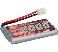 Batteria Rc-Pack 9,6V 2000mAh Aa Mignon L4x2 Xcell NI-MH Racing Pacco per Tamiya