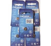 Batteria Renata CR1025 30mAh 3V - 5 Pieces