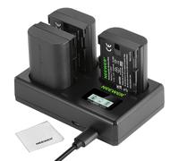 BATTERIA RICARICABILE 2250MAH PER LP E6NH + CARICABATTERIE SET 3 PEZZI