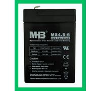 batteria ricaricabile 6v 4.5ah piombo MHB MS4.5-6 sostit Yuasa NP4-6 peg perego