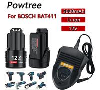 Batteria ricaricabile agli ioni di litio 12V 3000mah per BOSCH BAT412A BAT413A D-70745GOP 2607336013 2607336014 Ricarica batteria PS20-2