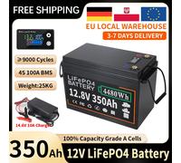 Batteria ricaricabile al litio ferro fosfato 12V 350Ah LiFePO4 BMS integrato per carrello da golf da campeggio esterno Accumulo solare + caricabatterie 12V300AH