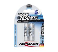 ANSMANN Mignon AA Tipo 2850mAh Digital Batteria Ricaricabile ad Alta Capacita 2x Mignon AA NiMH HR6