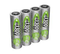 ANS 4X1300 NH - maxE, batteria NiMh, AA (Mignon), 1300 mAh, confezione da 4 pezz