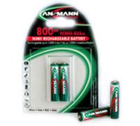 ANSMANN MaxE Mignon AA batteria ricaricabile 800mAh bassa autoscarica - pre-carica della batteria - batteria per i telefoni cordless (confezione da 2) - MaxE